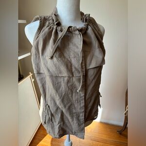 Zara vest shirt linen